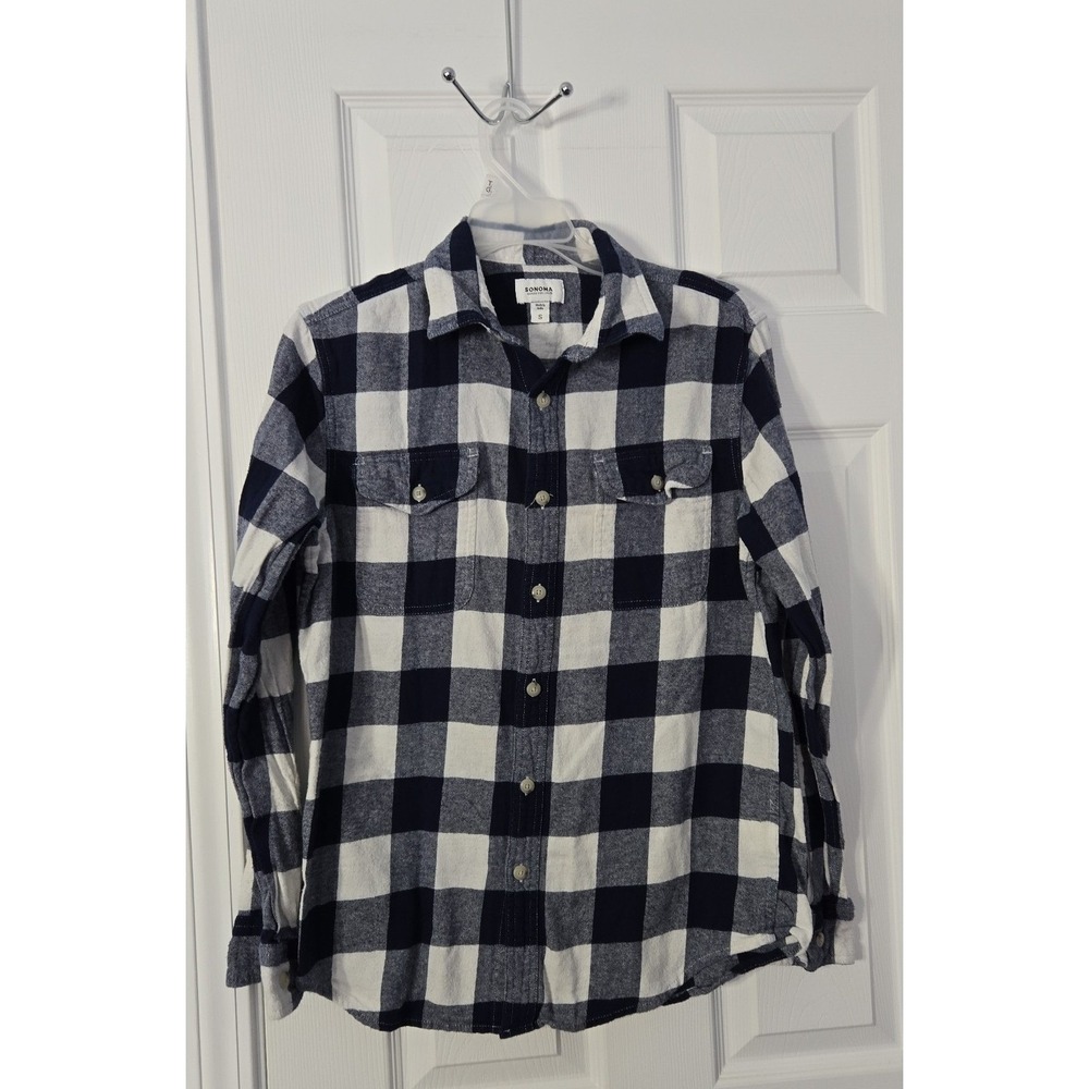 Sonoma Womans Fannel Shirt Plaid Size Small